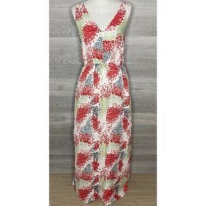 Lucky Brand Maxi Dress Size Medium White Pink Blue